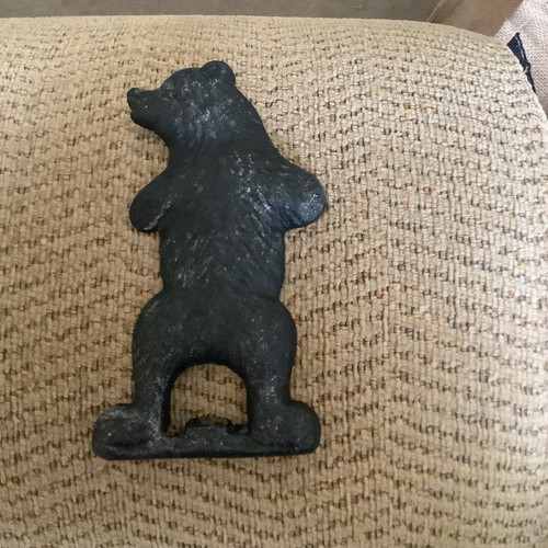 Cast iron bear bottle - cast,
