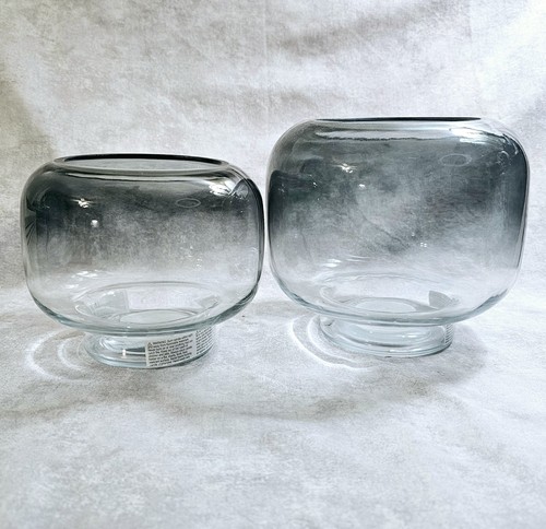 Smoked glass candle holder - smoked,