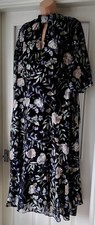 Joanna Hope ladies maxi dress size 20 BNWOT black mix short sleeves