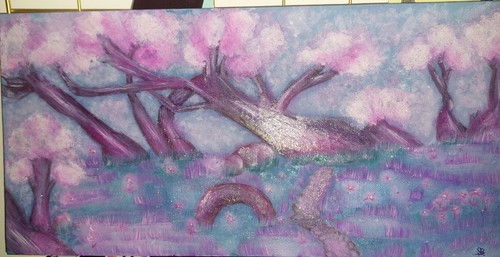 Fantasy landscape gouache - fantasy,