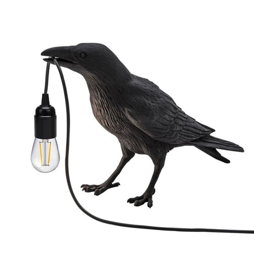Bird table lamp e27 resin - lamp,