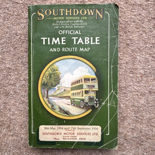 Bus coach timetable southdown - bus,
