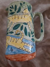 Handpainted Tigers Theme Jug