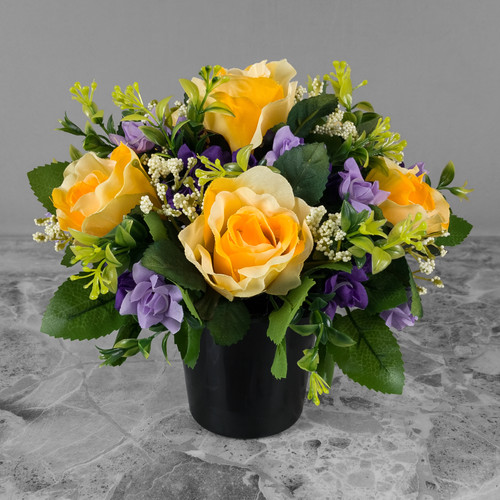 Grave pot artificial silk - artificial,
