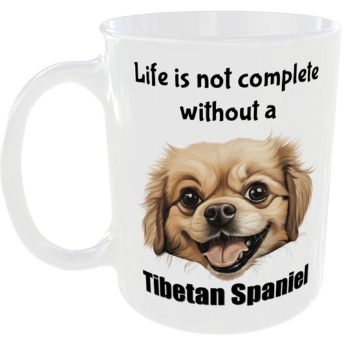Tibetan spaniel mug dog - spaniel,