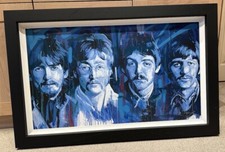 Zinsky Blue Beatles Painting 