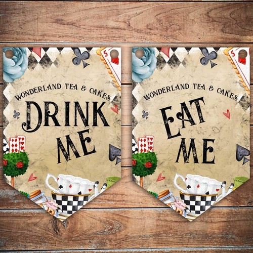 Alice wonderland bunting - wonderland,