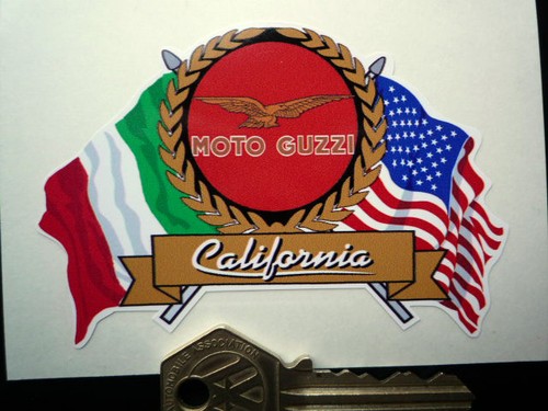 Moto guzzi california flags - guzzi, &
