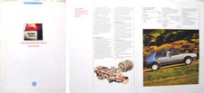 VW Volkswagen Golf Syncro Mk 2 1986-87 Original UK Sales Brochure