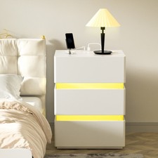 Bedside Tables White High