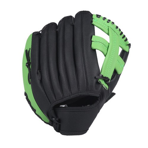 Black green baseball glove - black,