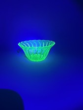Uranium Glass Fruit Bowl By