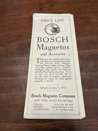 1913 bosch magnetos and - 1913,