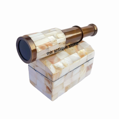 Antique brass telescope - brass,