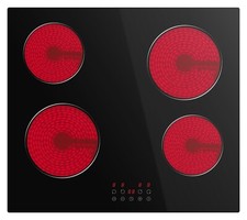 4 Zones Build-in Ceramic Hob, Electric Hob 60cm, Touch Control, wiring, no plug