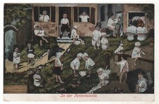 Antique card cute children - card,