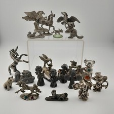 Variety of Pewter Figurines Unicorns Angels Elephant Rat MORE Lot of 21