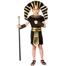 Boys Egyptian Pharaoh Costume Fancy Dress Up Halloween Party Historical King Tut