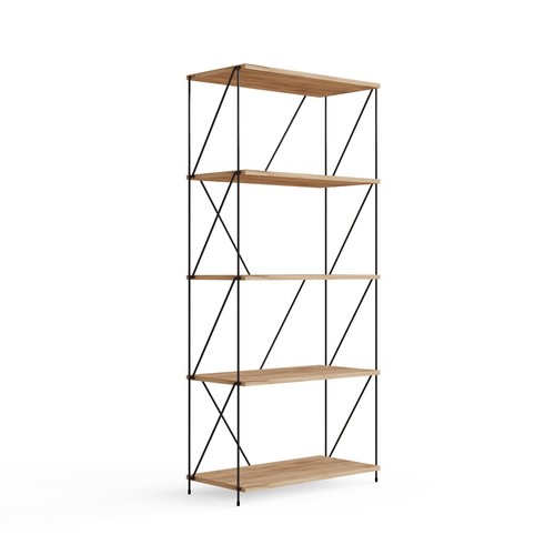 Oak bookshelf cubed - oak,
