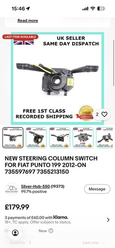 New steering column switch - steering,