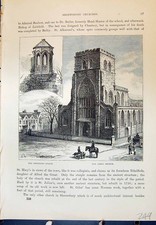 Old Antique Print Abbey Church