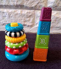 KIDS STACKING TOYS....LEARNING, CO ORDINATION