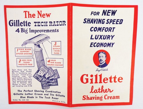 Vintage gillette brochure - vintage,