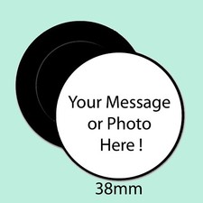 CUSTOM MADE 38MM ROUND PERSONALISED FRIDGE MAGNETS