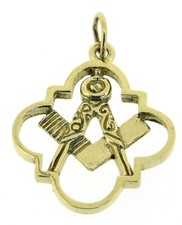 9 ct gold Masonic pendant