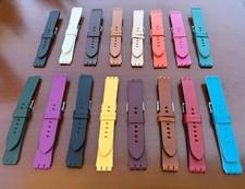 Replacement 17mm and 19mm Genuine Leather Handmade  Watch Strap Band for Swatch