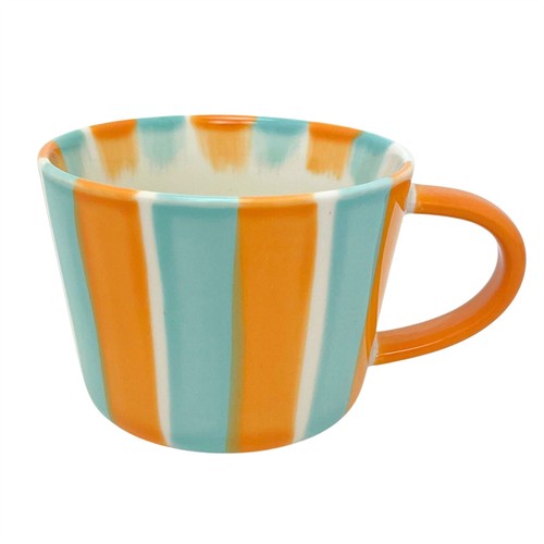 Hand painted candy stripe mug - stripe,