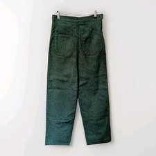 40s 50s Freddies of Pinewood NAILHEAD Pants Jeans Dark Green Denim W28 NWT NEW 