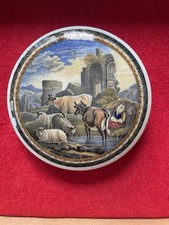 Prattware Pot Lid Cattle And