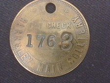 Barnsley Main Colliery Pre 47 Pay Check Token Tally .