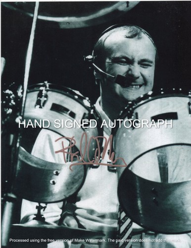 Phil collins autographed 8 - phil,