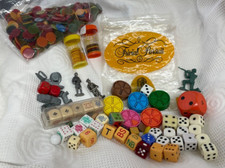 VINTAGE BOARD GAME PIECES SPARES JOB LOT Dice Counters Monopoly Trivial Pursuit