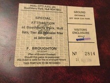 Football Ticket - Hull City v Newcastle United 30/9/89