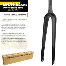 TOSEEK 700C Carbon Fiber Gravel Road Bike Fork Disc Brake 9mm QR 1 1/8" Tapered