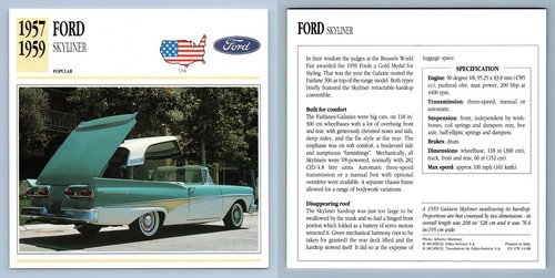 Ford skyliner 1957 59 - -,