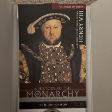 Alderney Henry VIII £5  Proof quality  925 silver coin plated .999 fine gold