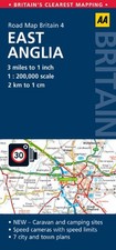 Road Map East Anglia (AA Road Map Britain ... by AA Publishing Sheet map, folded