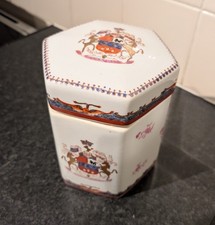 Antique Chinese Crested Porcelain Tobacco Jar