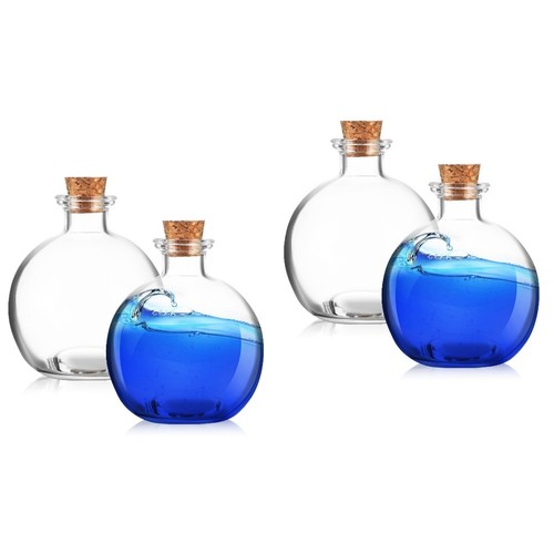 4pcs glass bottles with cork - bottles,