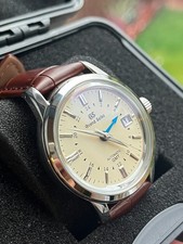 CUSTOM MOD (GRAND SEIKO ELEGANCE GMT) CREAM DIAL LEATHER STRAP NH34A NEW