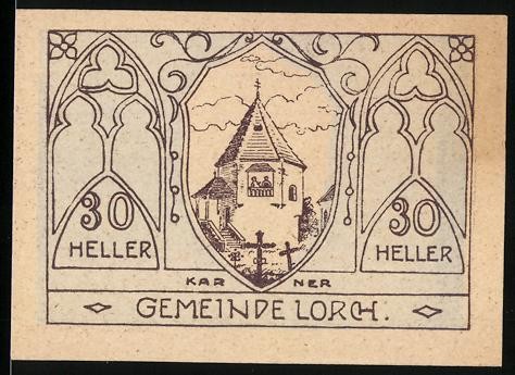 Emergency money lorch 1920 30 - emergency,