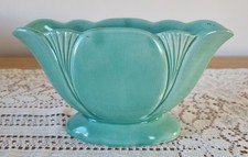 Vintage Dartmouth Pottery Art Deco style vase, gorgeous aqua turquoise colour