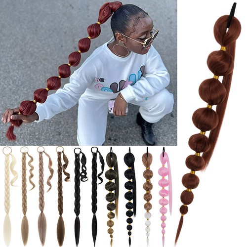 Bubble braid ponytail wrap - 34",