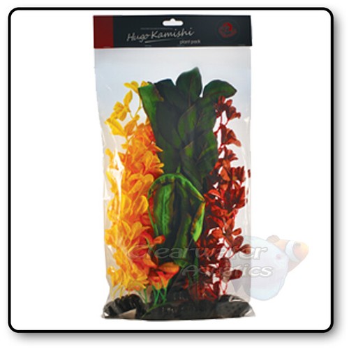 Pack aquarium silk plants - 5,