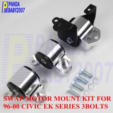 FOR 96-00 CIVIC B16 B18 B20 EK EKSTK3 3BOLTS 62A SWAP ENGINE MOTOR MOUNTS KIT SL
