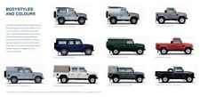 LAND ROVER DEFENDER 90 110 & 130 COLOURS RETRO POSTER PRINT CLASSIC ADVERT A3